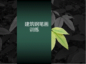 建筑钢笔画训练ppt课件.ppt