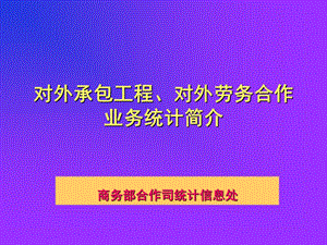 对外承包工程、对外劳务合作业务统计简介ppt课件.ppt