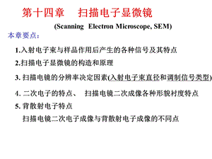 材料分析方法第十四章 扫描电子显微镜ppt课件.pptx