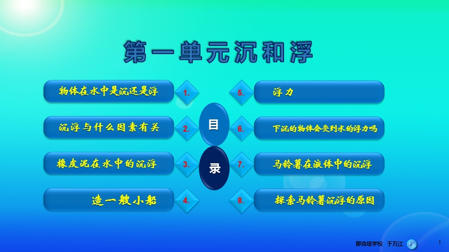 教科版五年级下册科学第一单元 沉和浮ppt课件.pptx_第1页