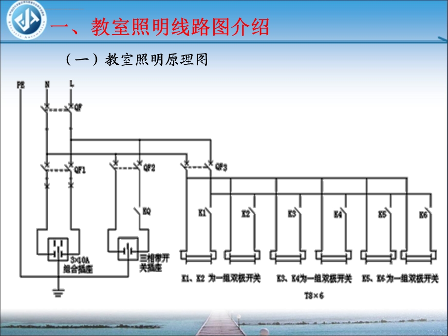 教室照明线路原理图及施工图的识读ppt课件.ppt_第2页