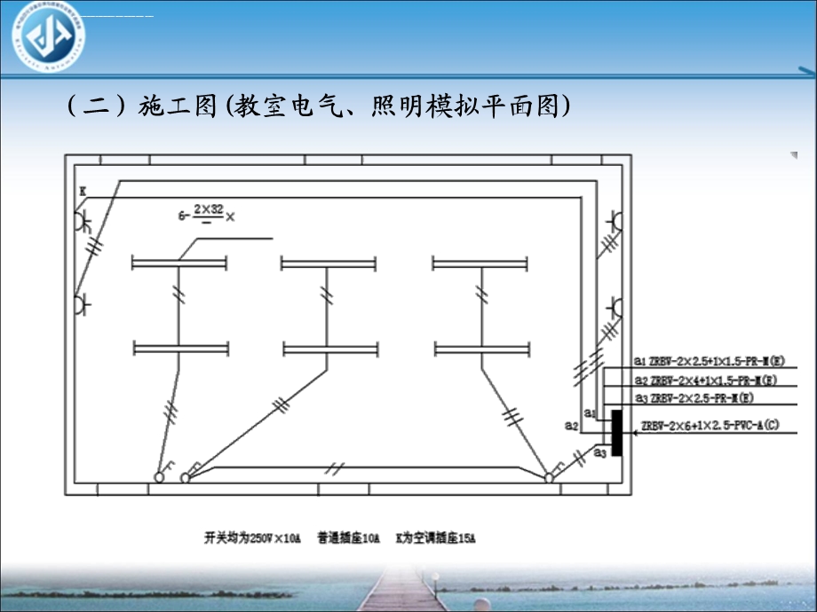 教室照明线路原理图及施工图的识读ppt课件.ppt_第3页