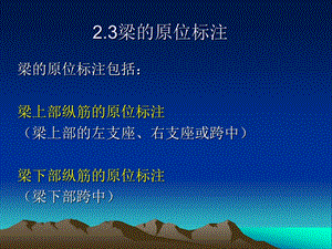 梁 集中标注原位标注讲解ppt课件.ppt