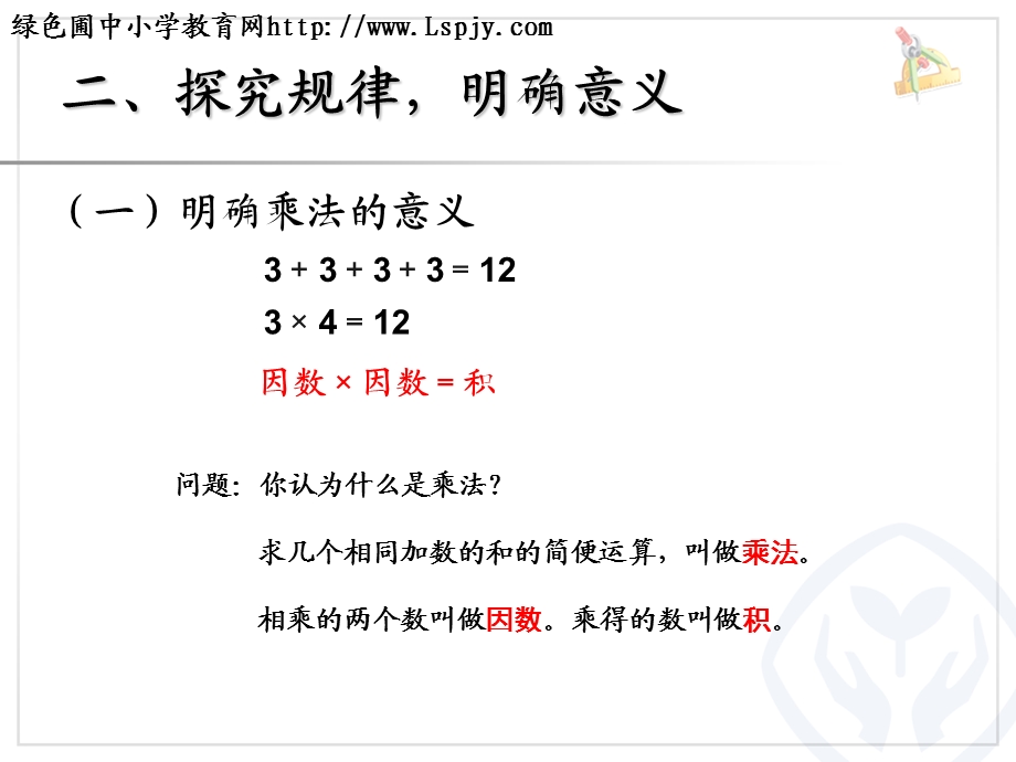 新人教版四年级数学下册乘除法的意义和各部分的关系 ppt课件.ppt_第3页