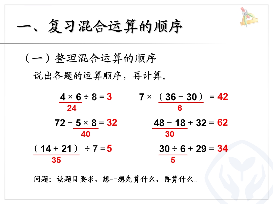 新人教版二年级数学下册混合运算整理和复习ppt课件.ppt_第2页