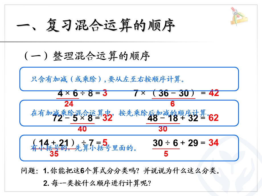 新人教版二年级数学下册混合运算整理和复习ppt课件.ppt_第3页