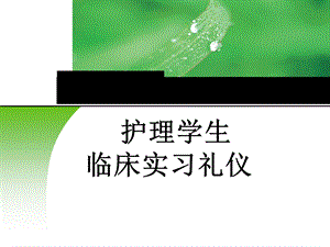 护生实习礼仪ppt课件.ppt