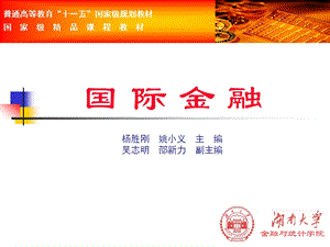 杨胜刚版国际金融第二章ppt课件.ppt