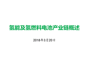 氢能与氢燃料电池产业链概述ppt课件.pptx