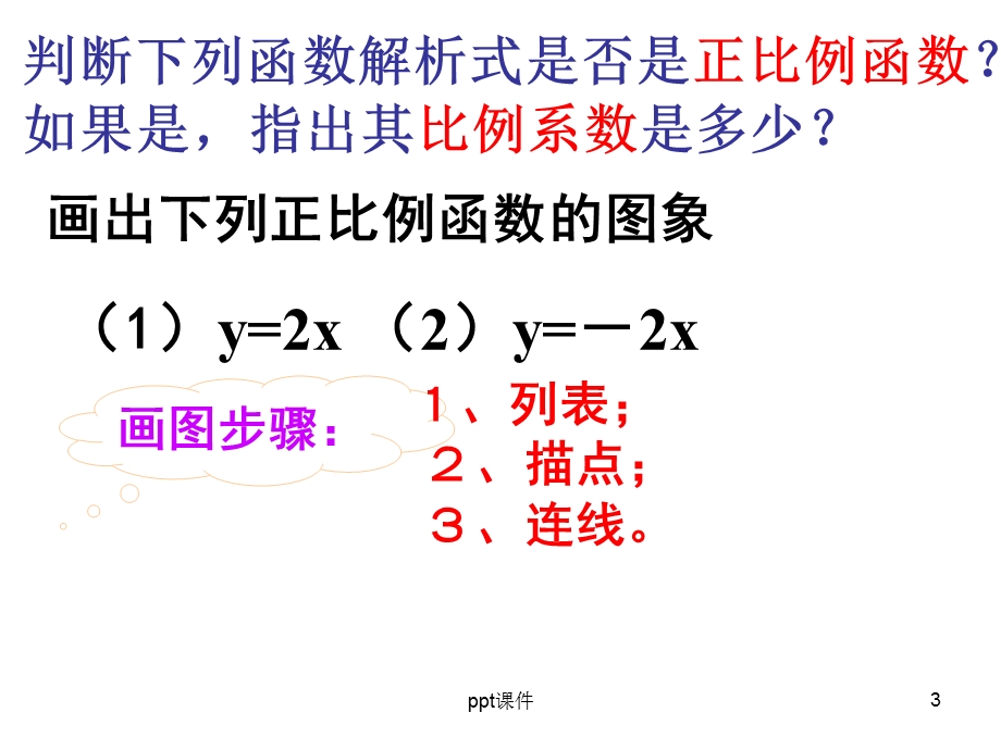 正比例函数的图像与性质ppt课件.ppt_第3页