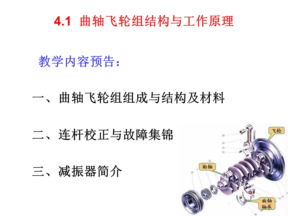 曲轴飞轮组结构与工作原理ppt课件.ppt_第1页