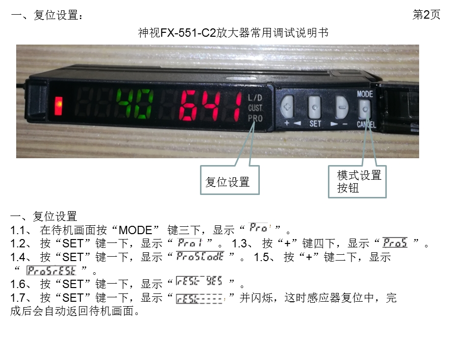 神视FX 551 C2放大器常用调试说明书ppt课件.ppt_第2页