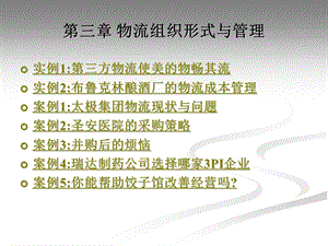 第三章 物流组织形式与管理ppt课件.ppt