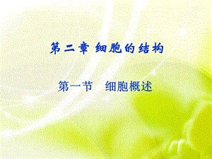 第一节 细胞概述ppt课件.ppt