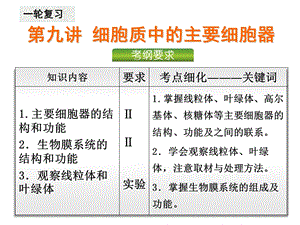 第9讲细胞器(一轮复习)ppt课件.ppt