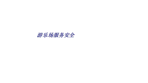 游乐场服务安全专题培训ppt课件.ppt