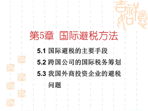 第5章 国际避税方法ppt课件.ppt