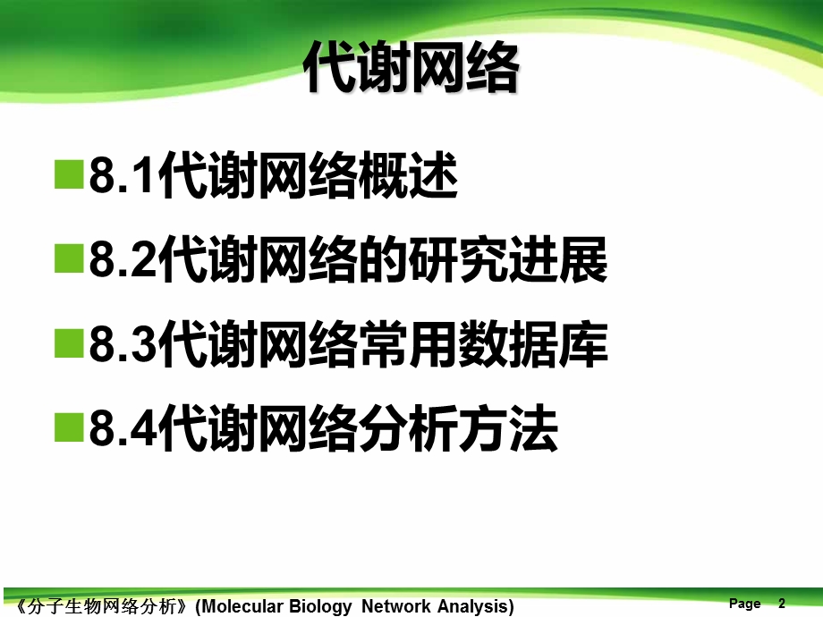 第8章 代谢网络ppt课件.ppt_第2页