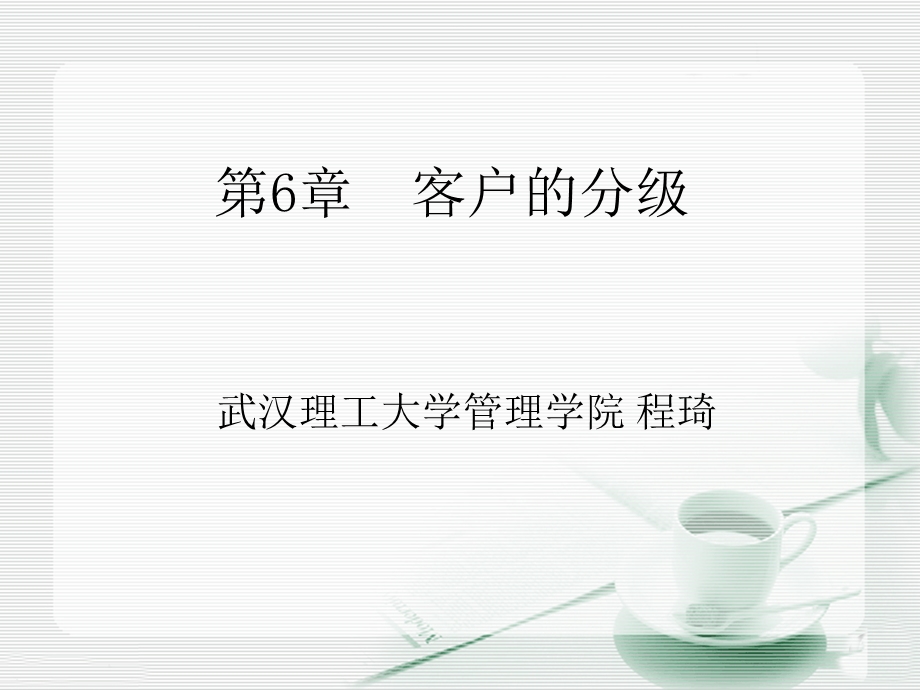 第6章 客户的分级ppt课件.ppt_第1页