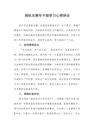 局机关青年干部学习心得体会.docx