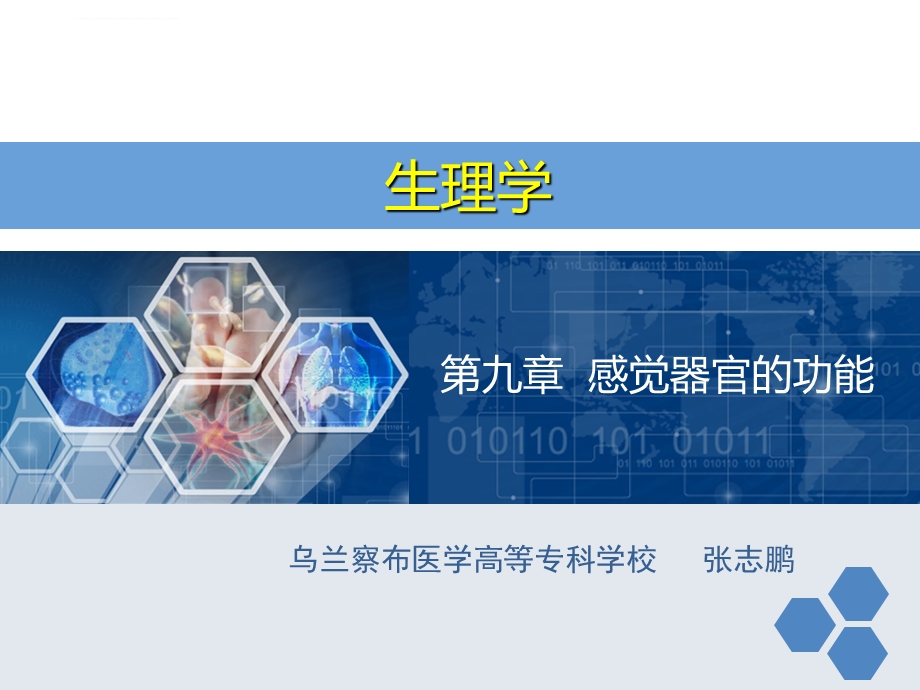 生理学第九章 感觉器官的功能ppt课件.ppt_第1页