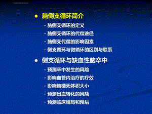 缺血性脑卒中的新视点侧支环ppt课件.ppt