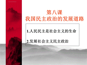 经济政治与社会 第八课ppt课件.ppt