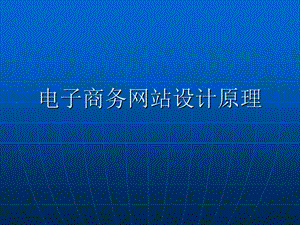 自考《电子商务网站设计原理》教案ppt课件第一章.ppt