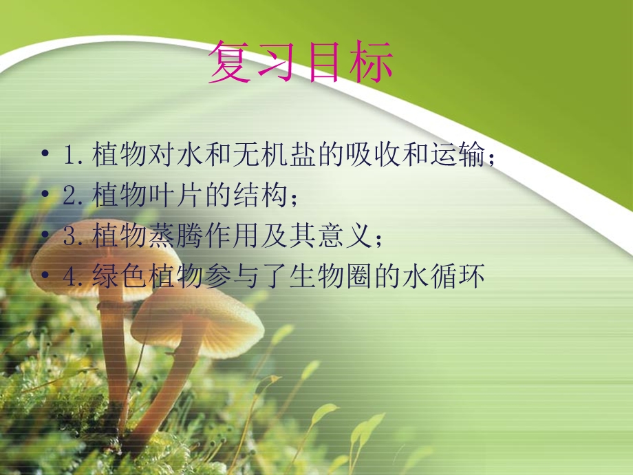 绿色植物与生物圈的水循环复习(人教版)课件.ppt_第2页