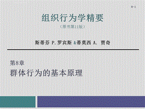 组织行为学精要群体行为的基本原理ppt课件.ppt