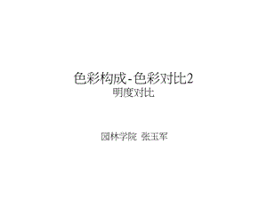 色彩构成4 明度对比ppt课件.ppt