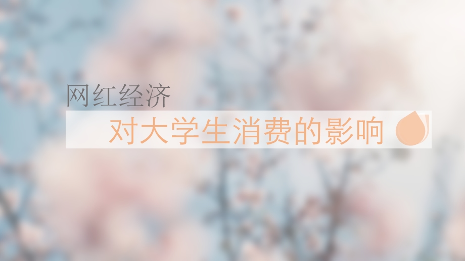 网红经济对大学生消费的影响ppt课件.pptx_第1页