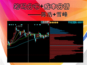 筹码分布+成本分析—陈浩+雪峰ppt课件.ppt