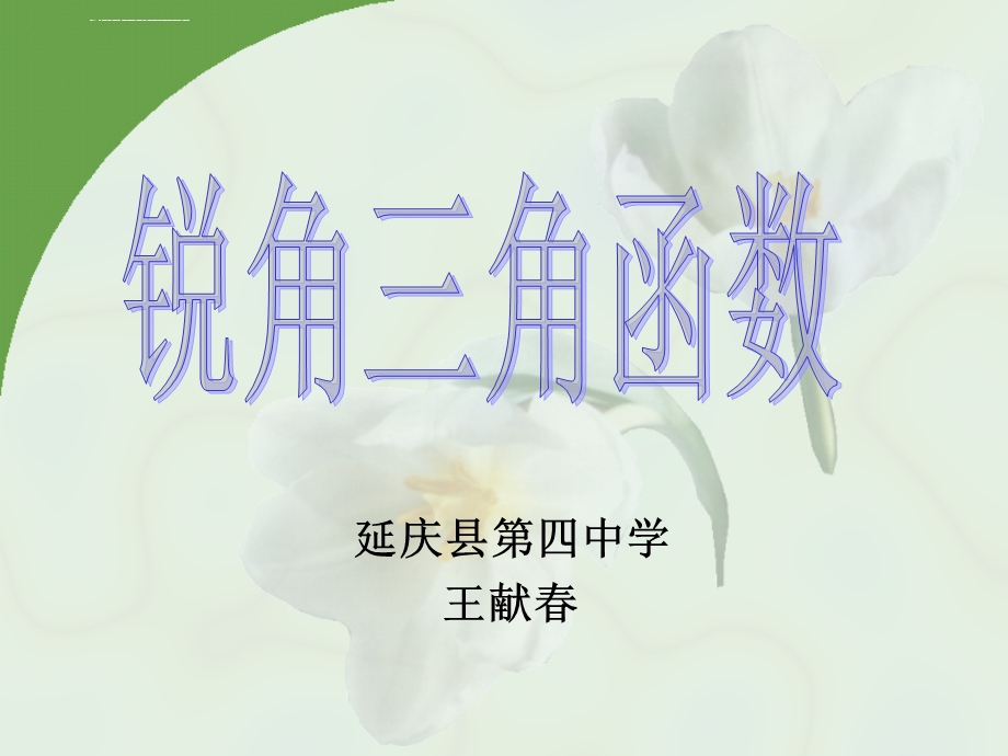 锐角三角函数教材分析ppt课件.ppt_第1页