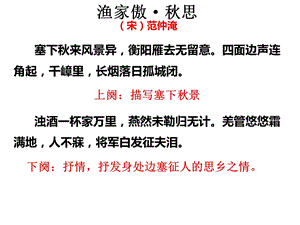 词四首渔家傲秋思江城子满江红知识点ppt课件.pptx