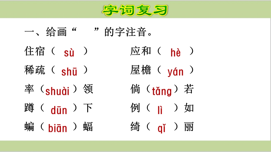 部编人教版四年级下册语文期末第一单元复习ppt课件.ppt_第2页