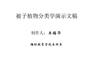 被子植物分类学ppt课件.ppt