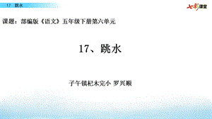 部编版五年级语文下册第六单元17 跳水杞木完小罗兴顺ppt课件.pptx