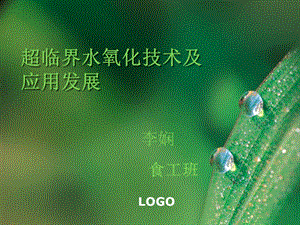 超临界水氧化技术及应用发展ppt课件.ppt