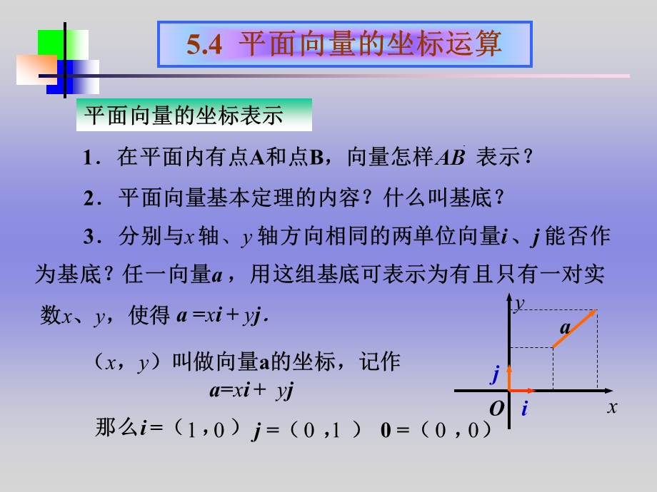 高一数学上册平面向量的坐标运算3ppt课件.ppt_第2页