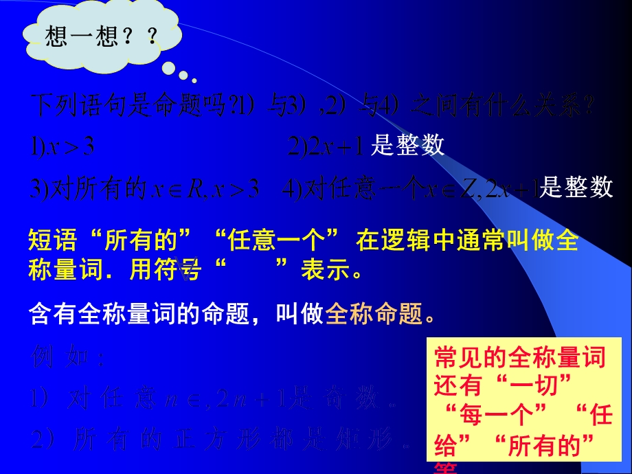 高二数学选修21全称量词与存在量词（一）ppt课件.ppt_第3页