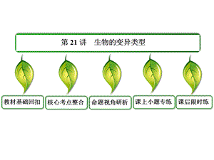 高三生物一轮复习专题ppt课件：必修二生物的变异类型.ppt