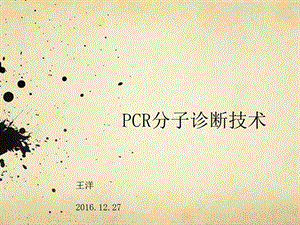 PCR分子诊断技术课件.pptx