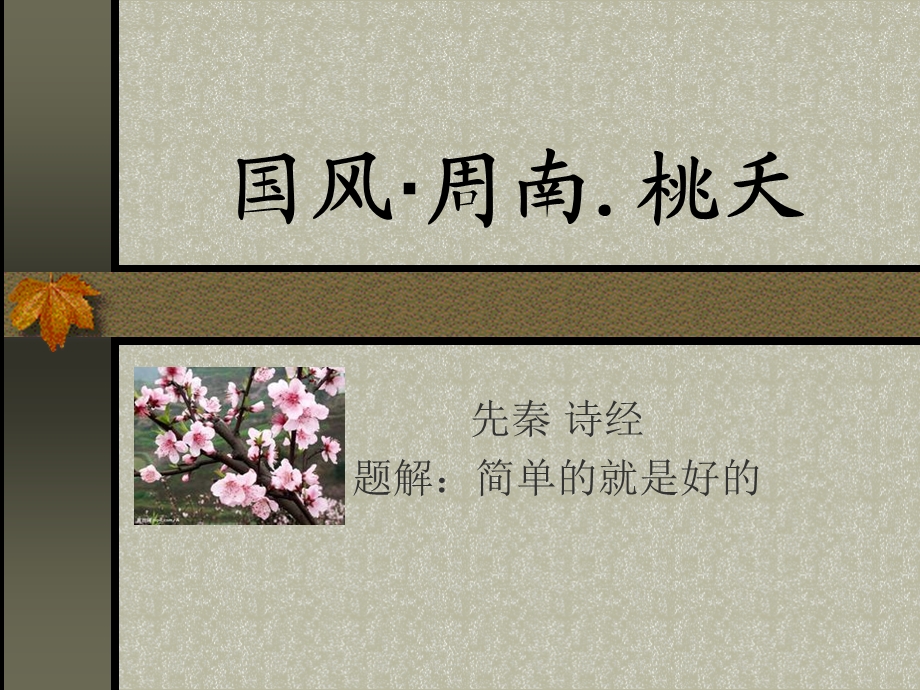 桃夭注释翻译欣赏课件.ppt_第1页