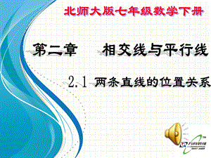 北师大版七年级数学下册2.1《两条直线的位置关系》课件.ppt