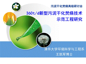 360td新型污泥干化焚烧技术示范工程研究课件.ppt