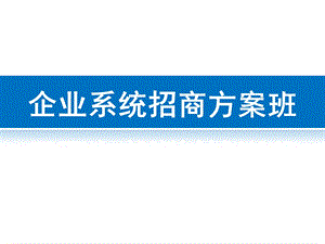 企业系统招商方案课件.ppt