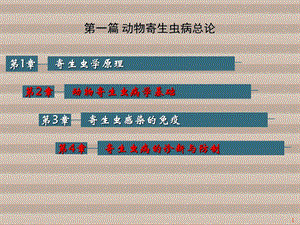 动物寄生虫病学第1 4章 动物寄生虫病总论课件.ppt