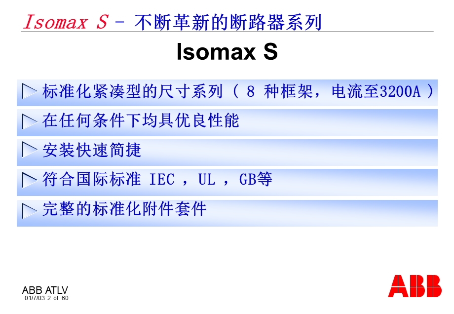 ABBIsomax塑壳断路器说明书课件.ppt_第2页