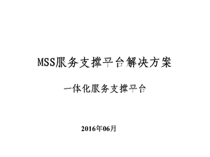 MSS服务支撑平台解决方案课件.ppt